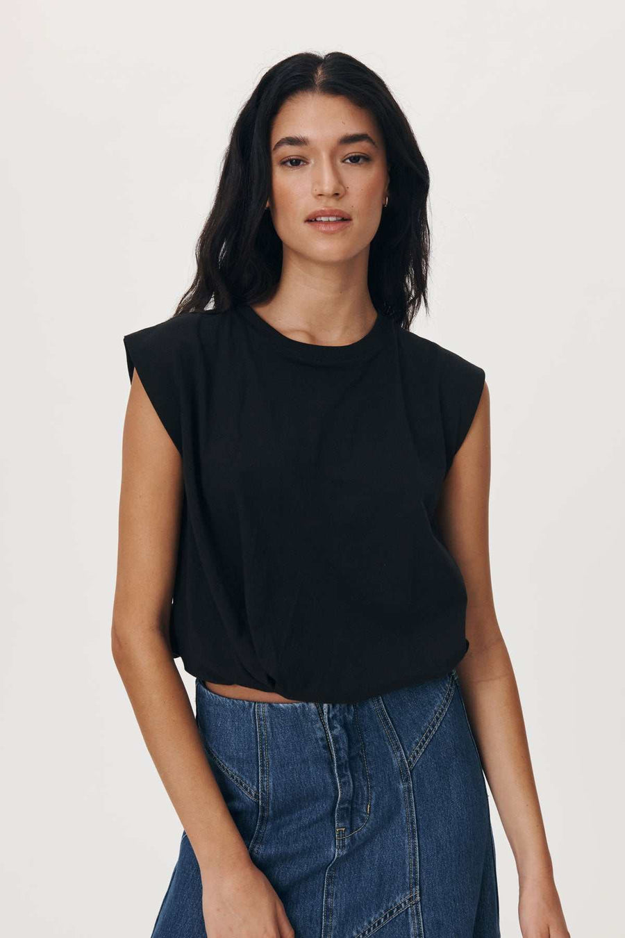 Rowie Sampson organic Tee Washed Black