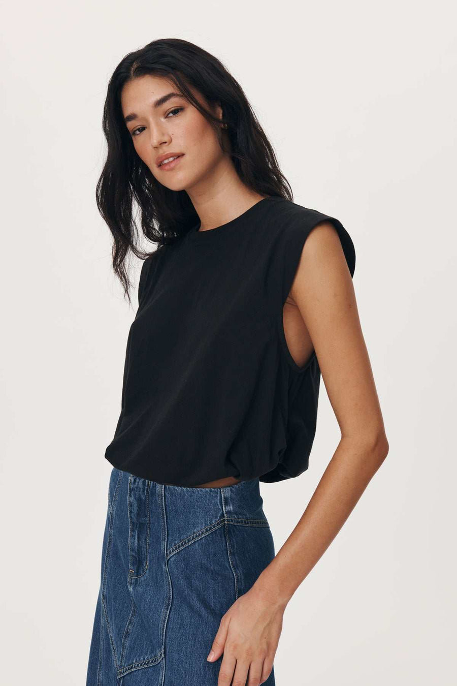 Rowie Sampson organic Tee Washed Black