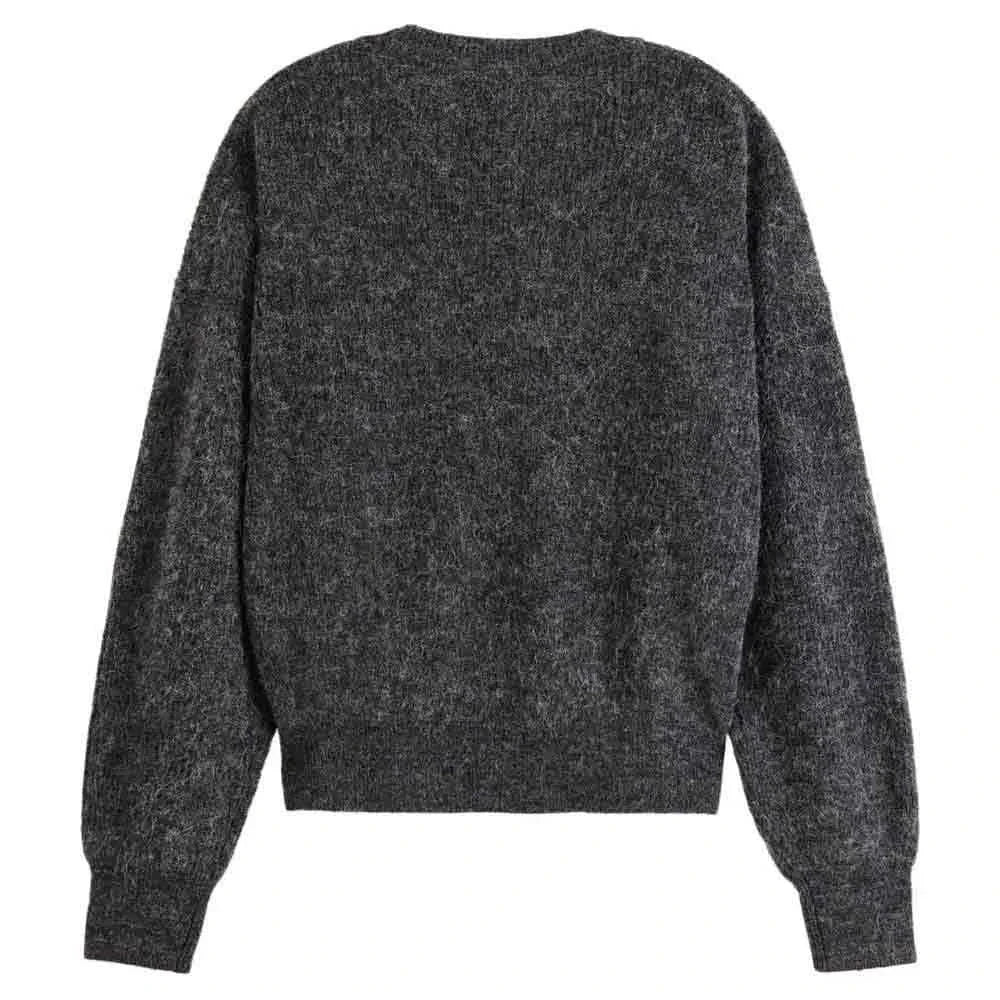 Scotch and Soda Core Fuzzy Crew Neck Pullover Charcoal