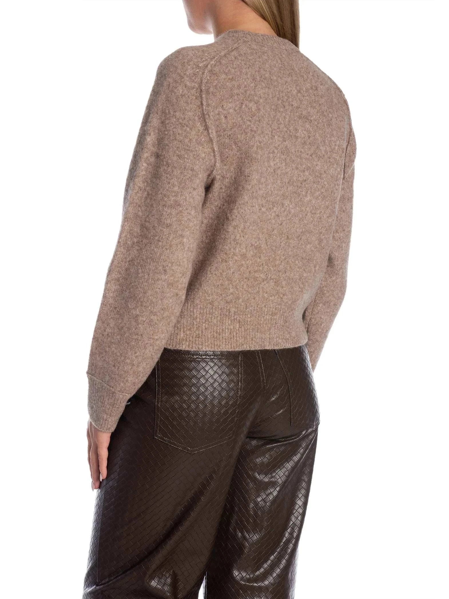 Second Female Banja Knit Raglan Cardigan Camel Melange