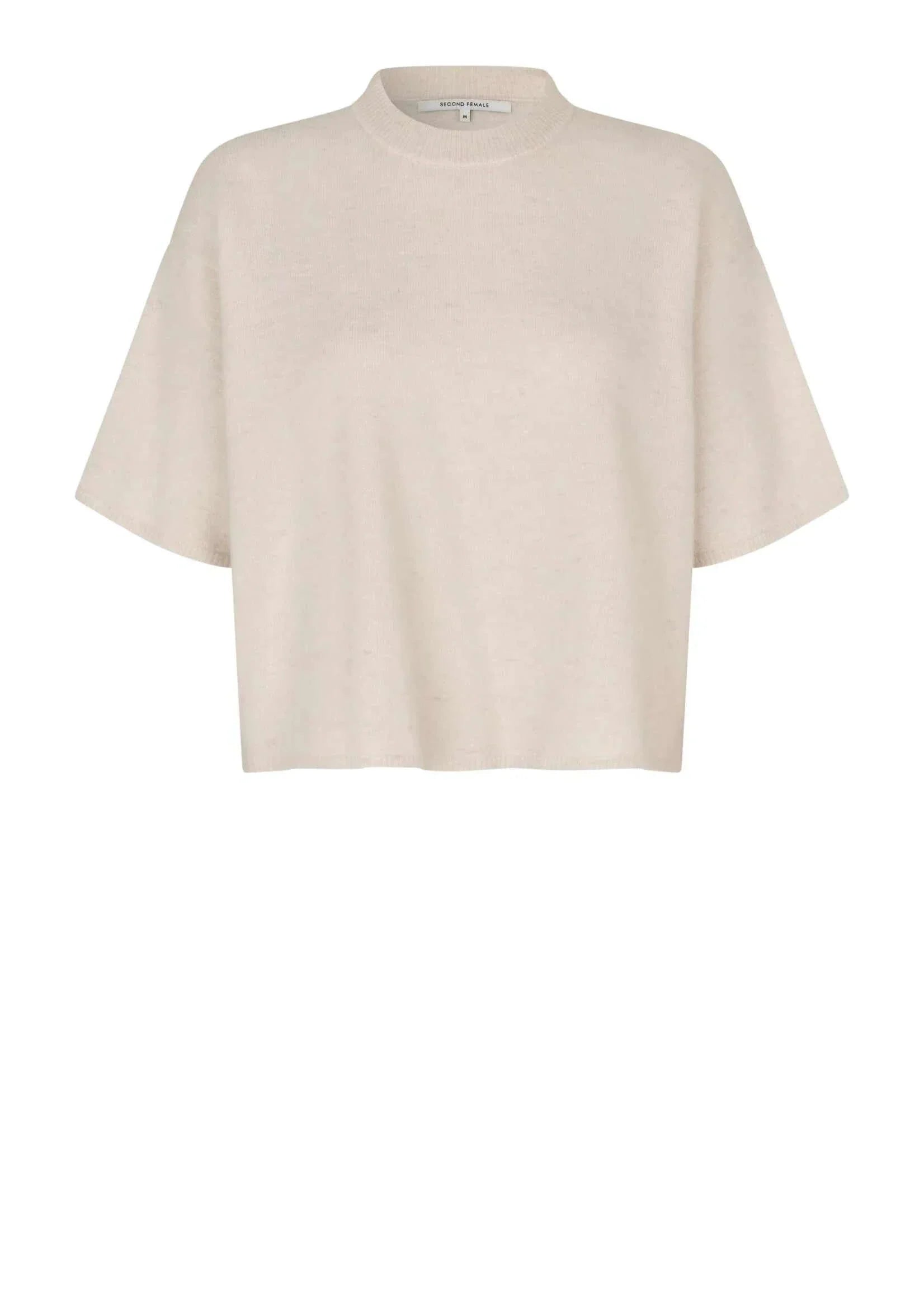 Second Female Gabby Knit O Neck Soft Beige