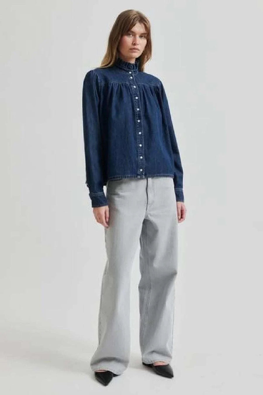 Second Female Mina Denim Shirt Blue