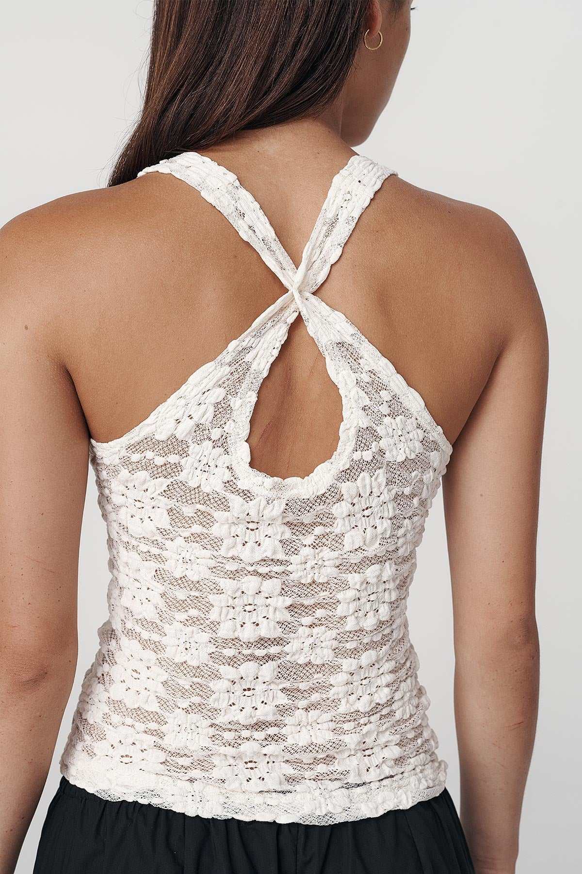 Rowie Sloane Sunflower Lace Tank Crème