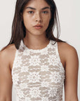 Rowie Sloane Sunflower Lace Tank Crème
