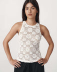 Rowie Sloane Sunflower Lace Tank Crème