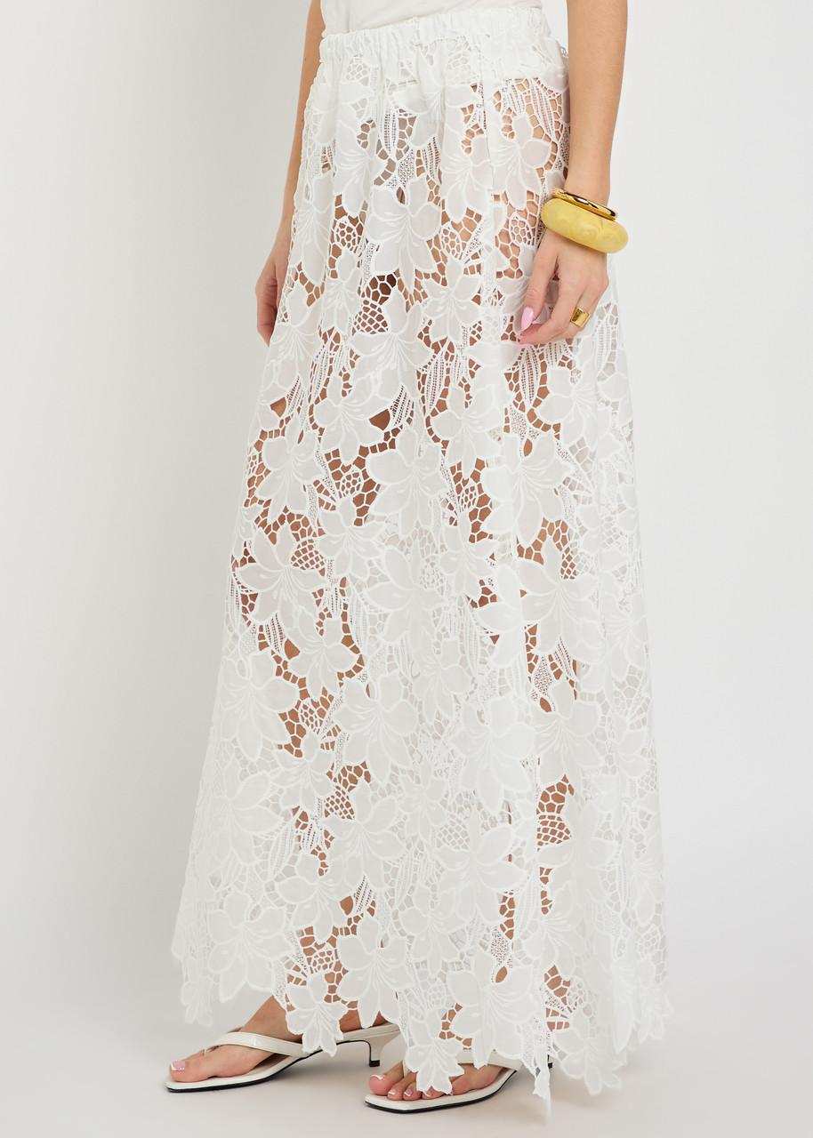 Solaqua Margaux Skirt Ivory Crochet Lace
