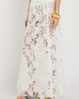 Solaqua Margaux Skirt Ivory Crochet Lace