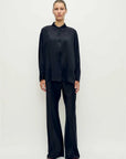 Silk Laundry Bias Cut Pant Black