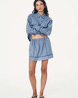 Rowie Suri Lace Mini Skirt Lagoon