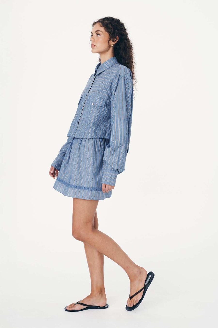Rowie Suri Lace Mini Skirt Lagoon