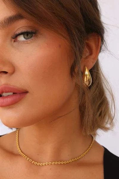 Barny Tear Drop Earrings Gold