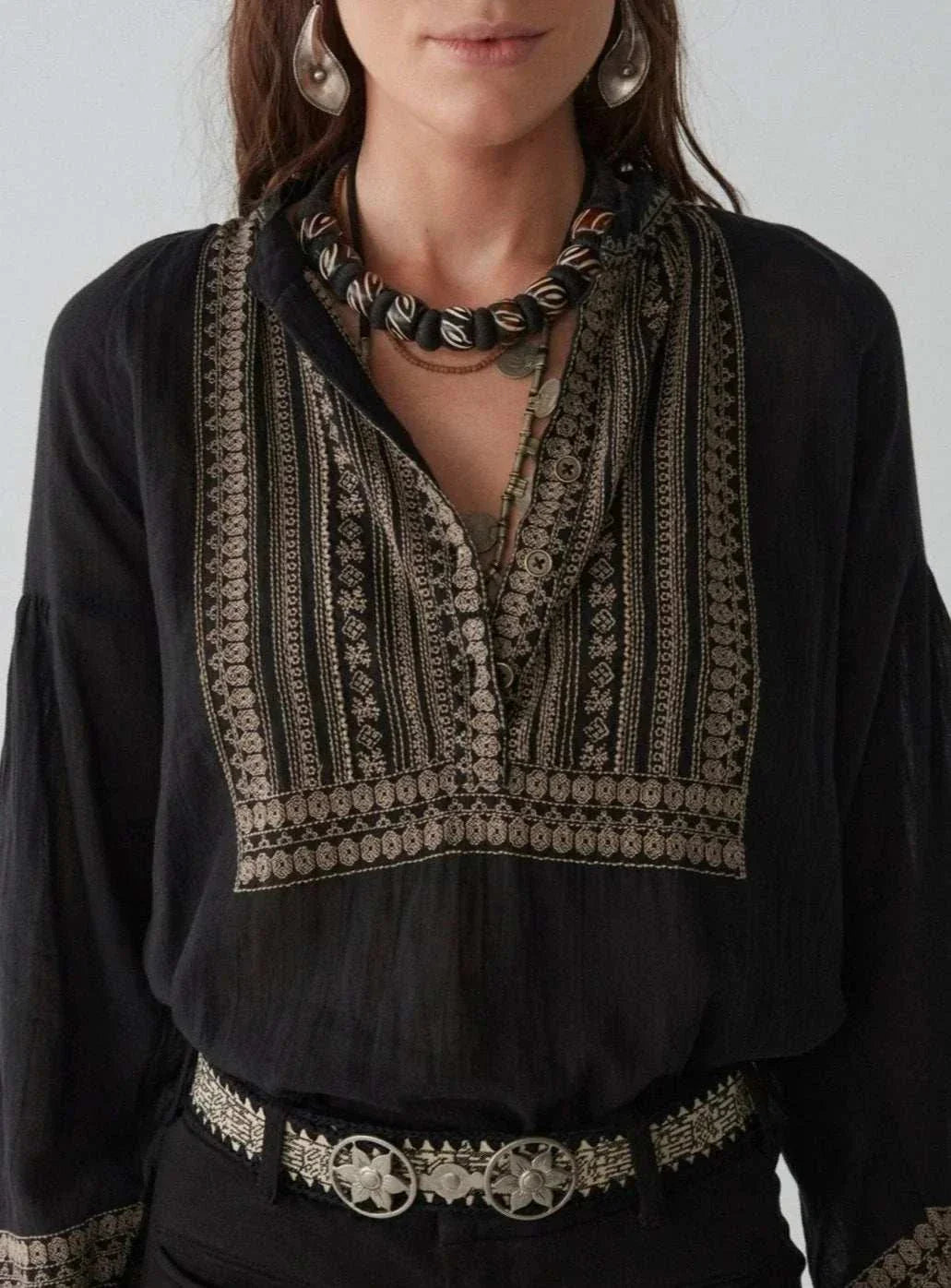 Maison Hotel Tina Blouse Madurai Charcoal