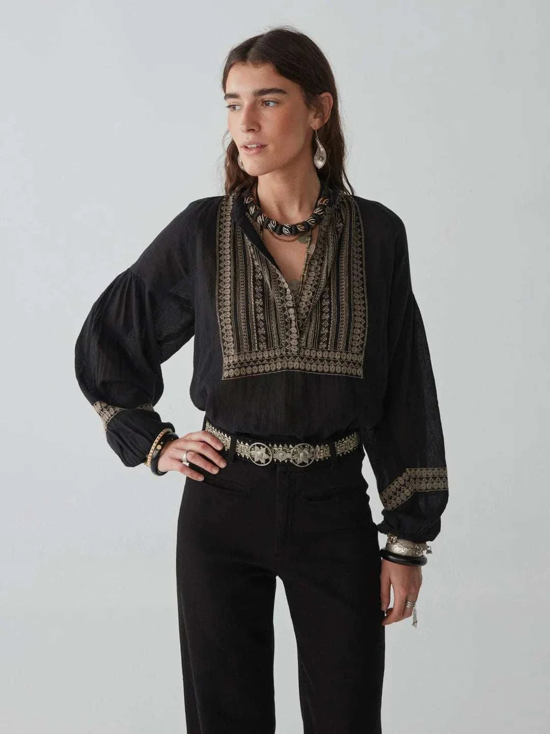 Maison Hotel Tina Blouse Madurai Charcoal