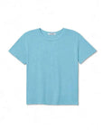 PerfectWhiteTee Harley Boxy Crewneck Tee Milky Blue
