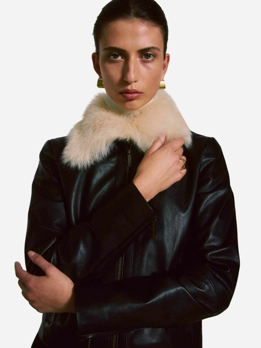 Viktoria and Woods Daredevil Leather Jacket Black