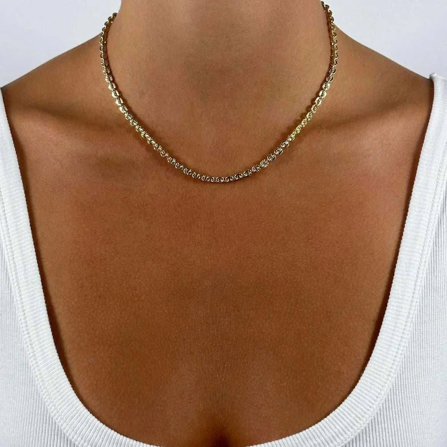 De Sur Vintage Textured Necklace 18'