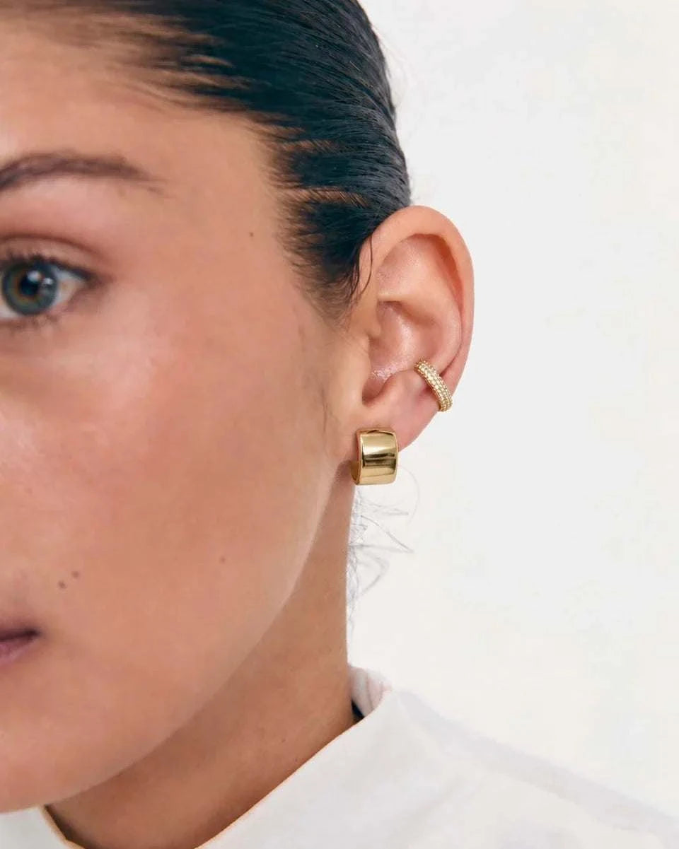 De Sur Sculpt Earrings Gold