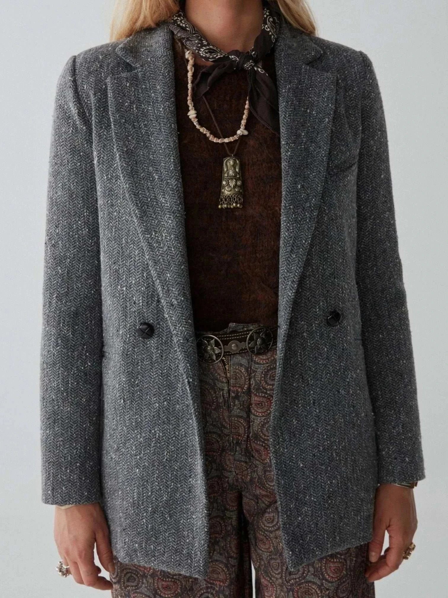 Maison Hotel Wilson Blazer Grey Garden