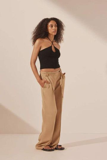 Shona Joy Eve Cross Front Top Black