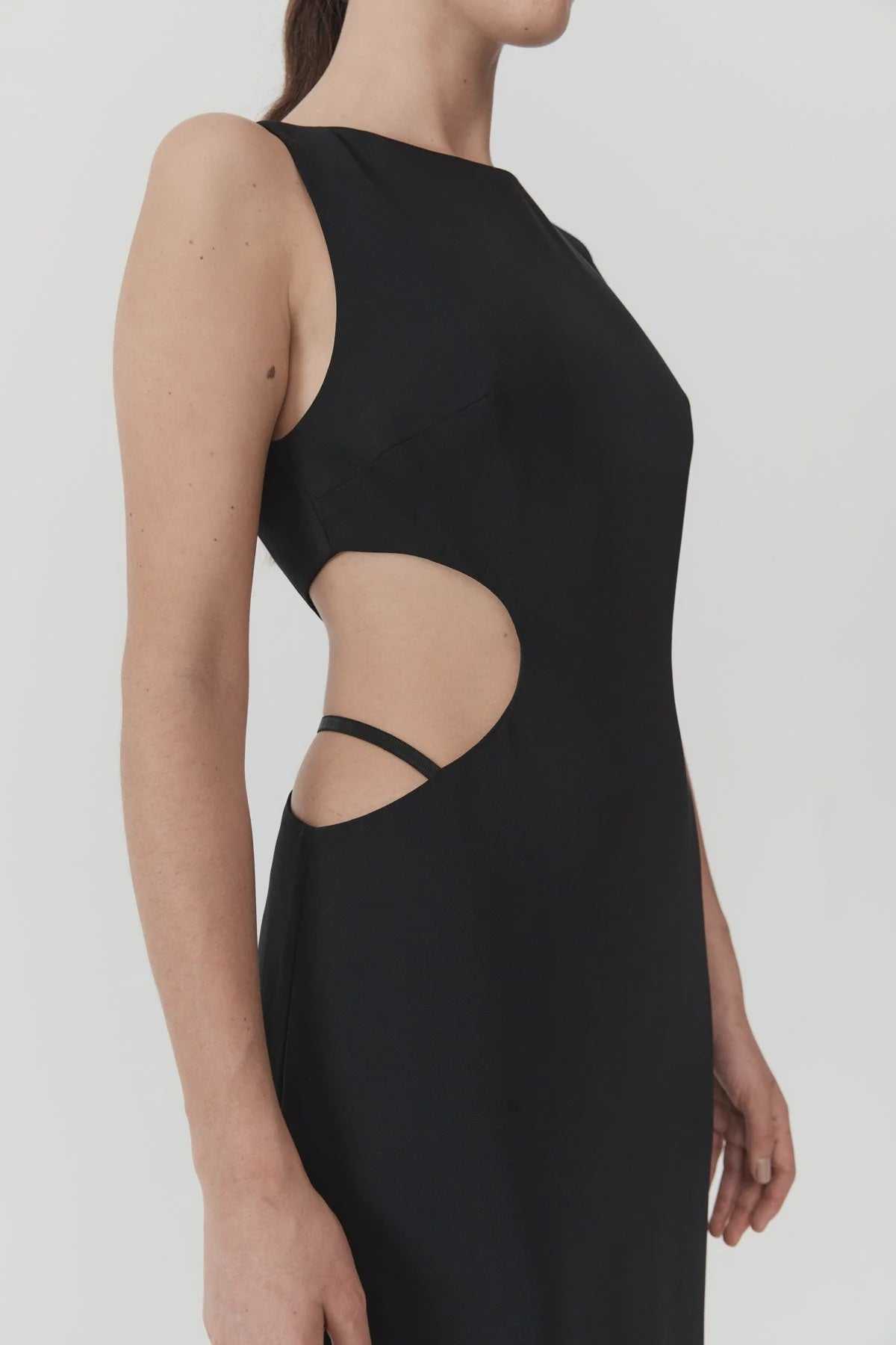 St Agni Arc Cut Out Dress Black
