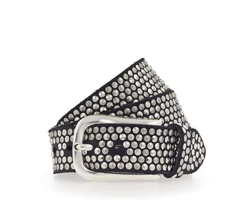 B Belts Zoe Polished Silver Black.