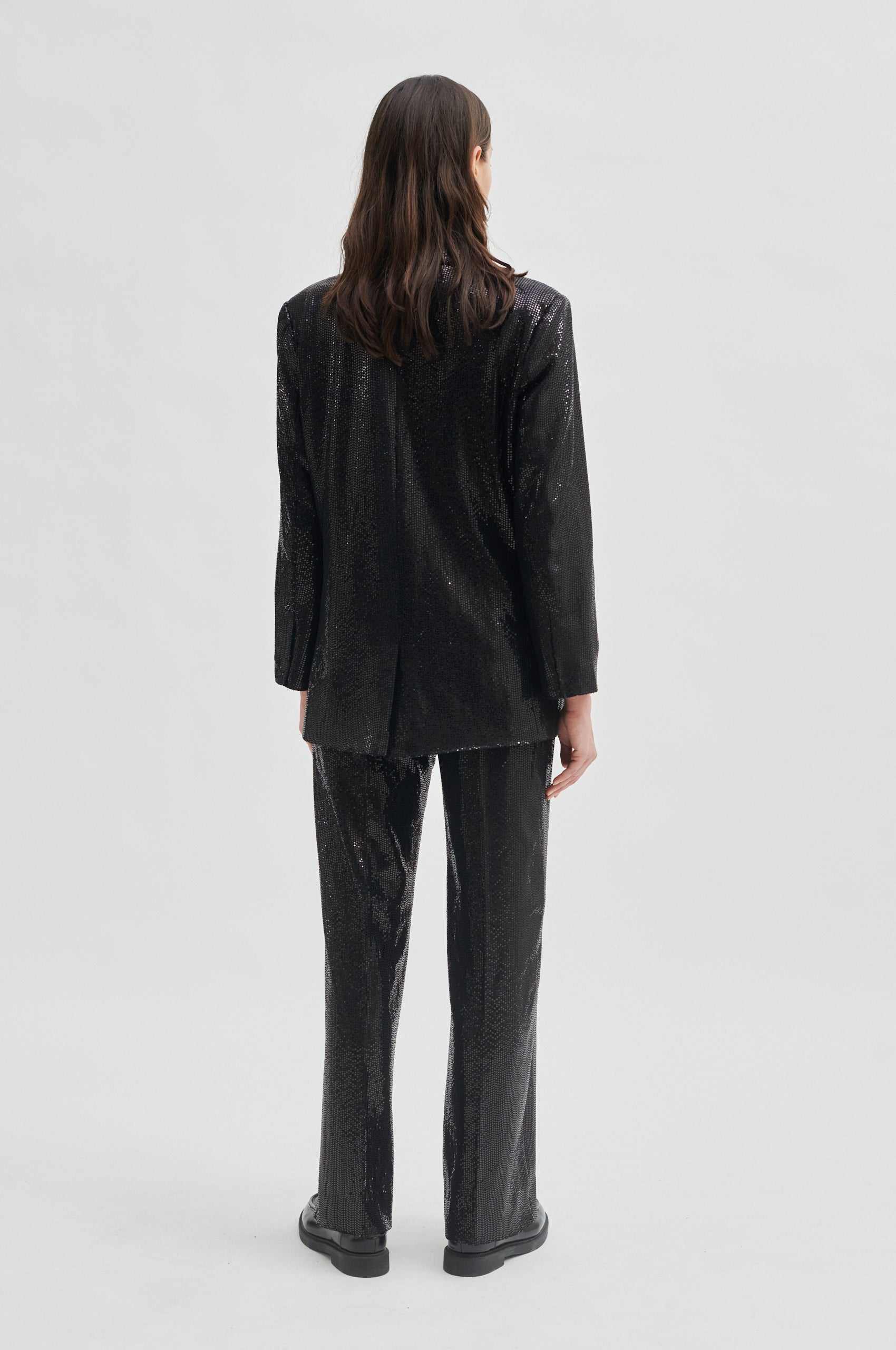 Second Female Shine On Trousers Black