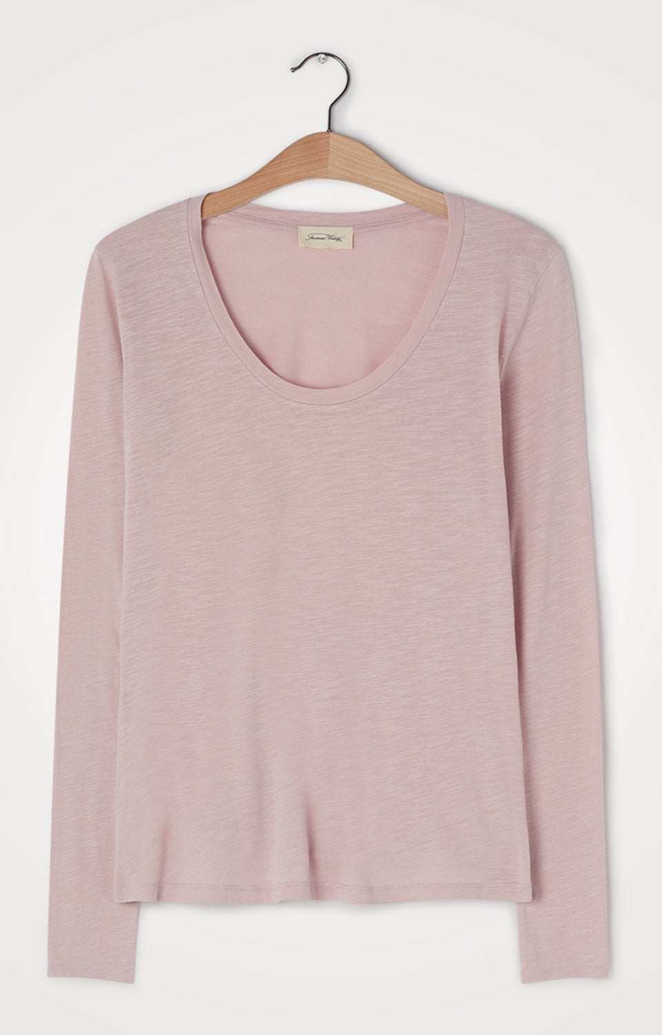 American Vintage Jacksonville U Collar Long Sleeve Tee Vintage Milkshake