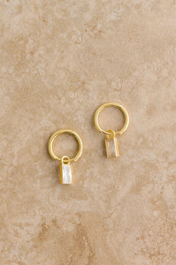 Indigo ang Wolfe Gemma (Stone) Gold Earring