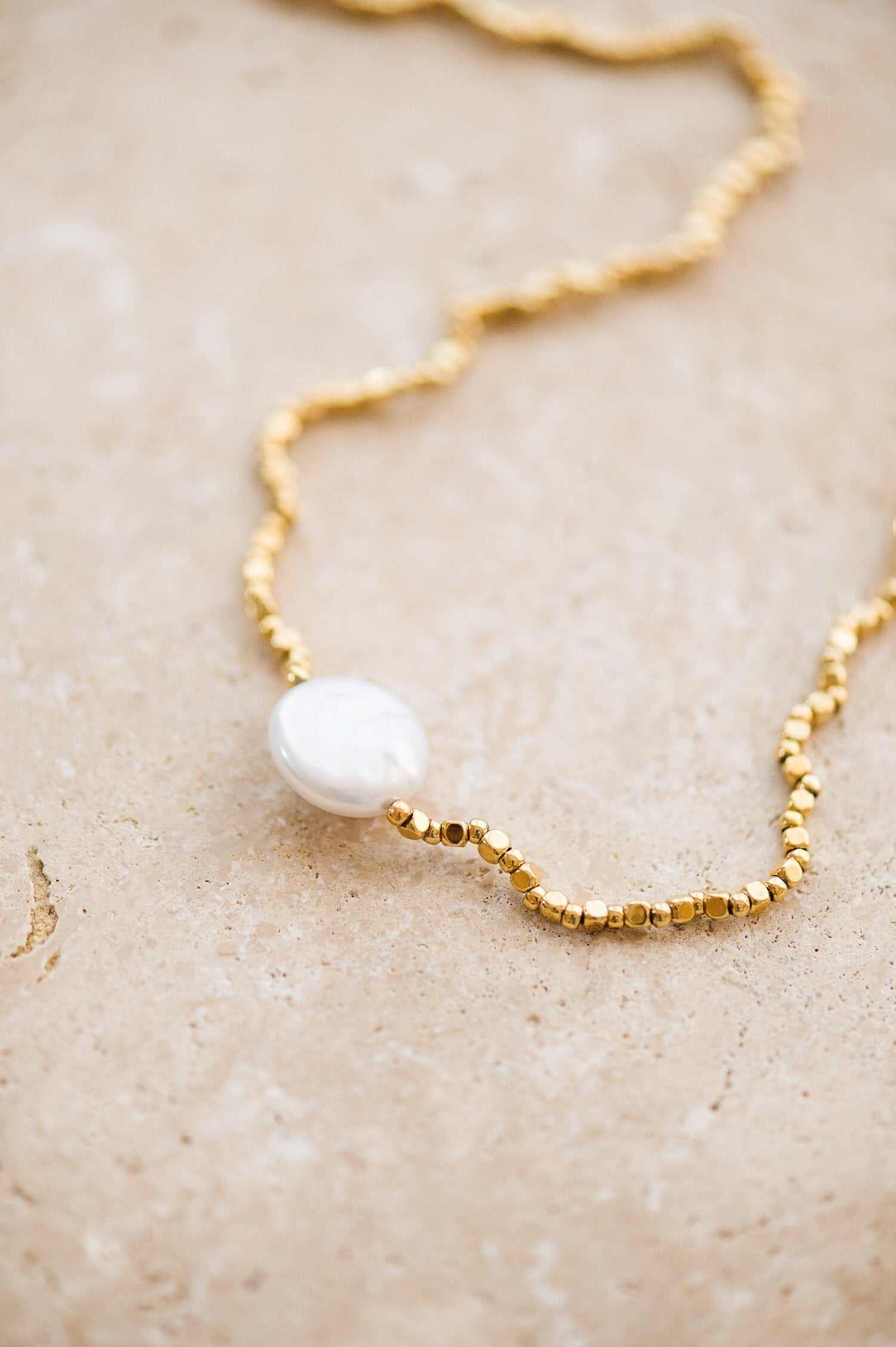 Indigo and Wolfe Moonlight Necklace Gold