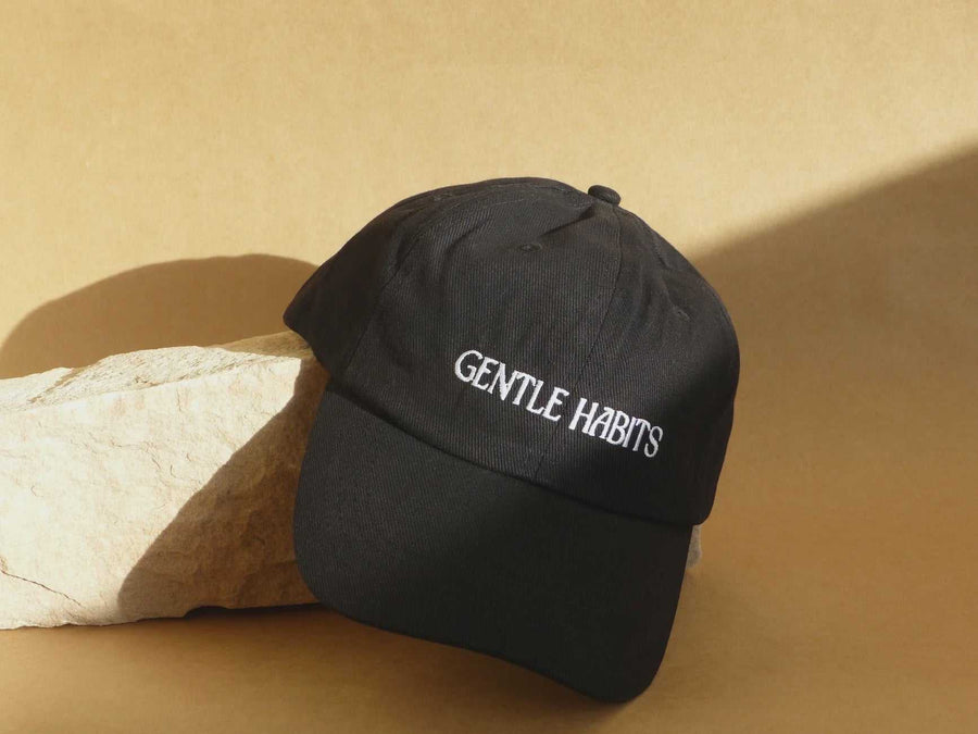Gentle Habits Positive Outcomes Cap Black