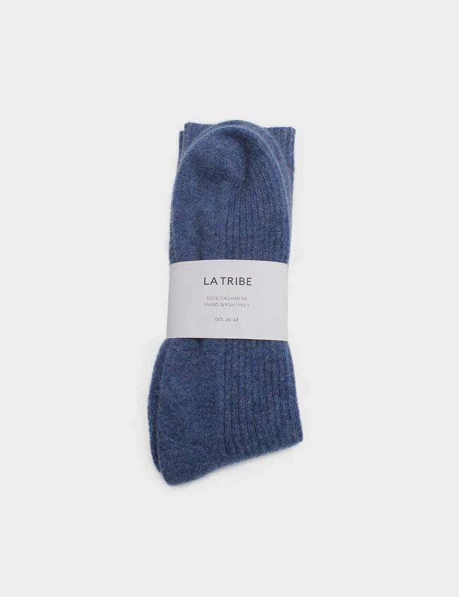 La Tribe Cashmere Bed Socks Denim