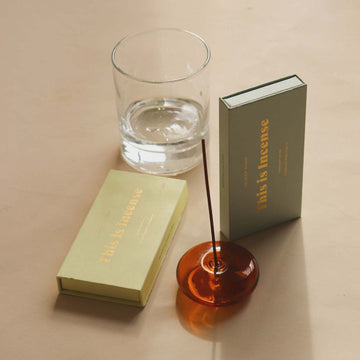 This Is Incense Glass Vessel Incense Holder Amber