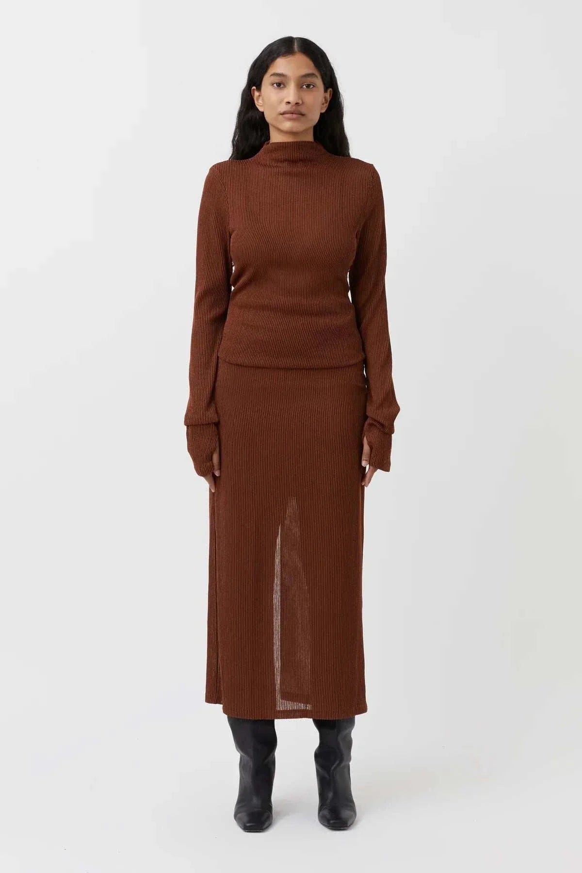 Camilla and Marc Haywood Long Sleeve Top Cocoa