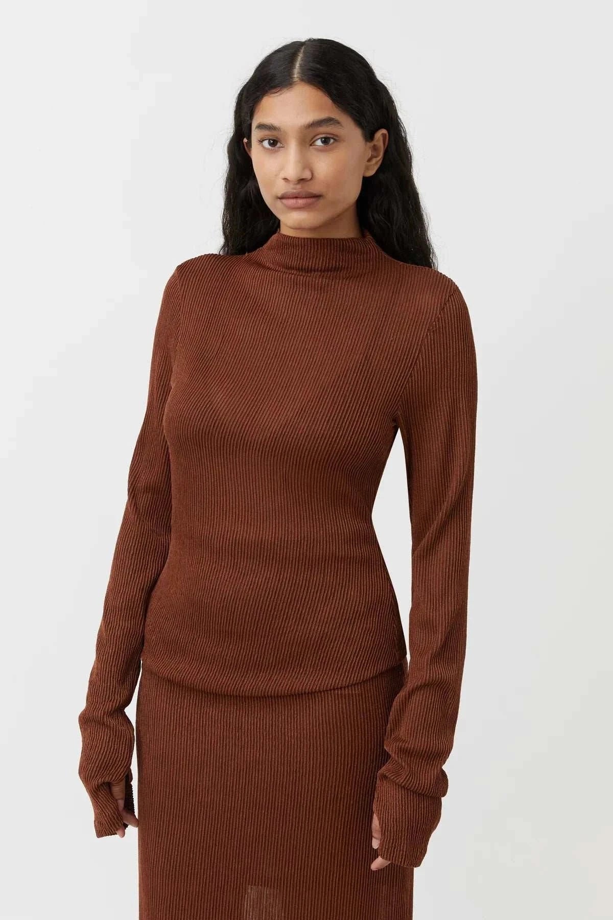 Camilla and Marc Haywood Long Sleeve Top Cocoa