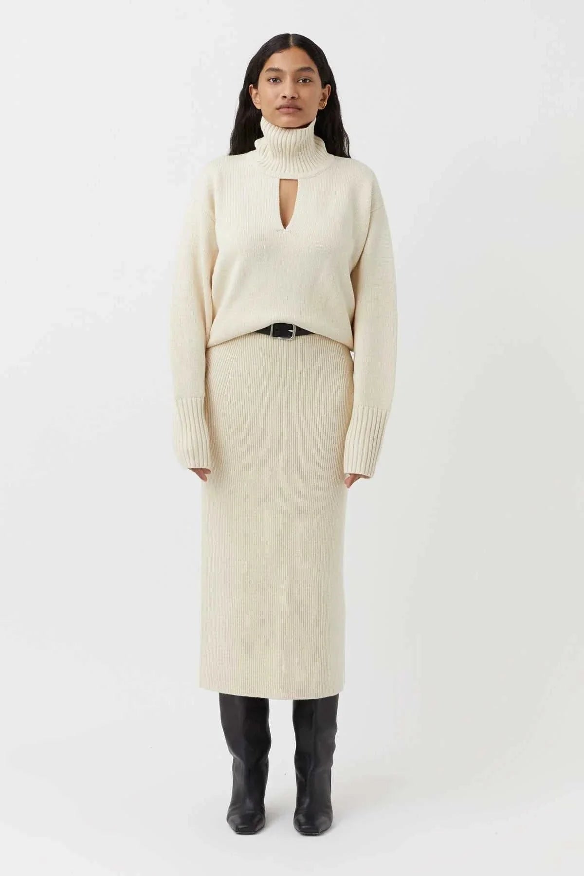 Camilla and Marc Kalina Knit Turtleneck Cream