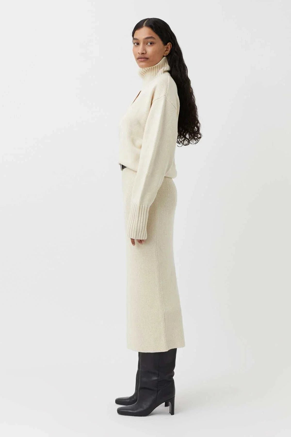 Camilla and Marc Kalina Knit Turtleneck Cream