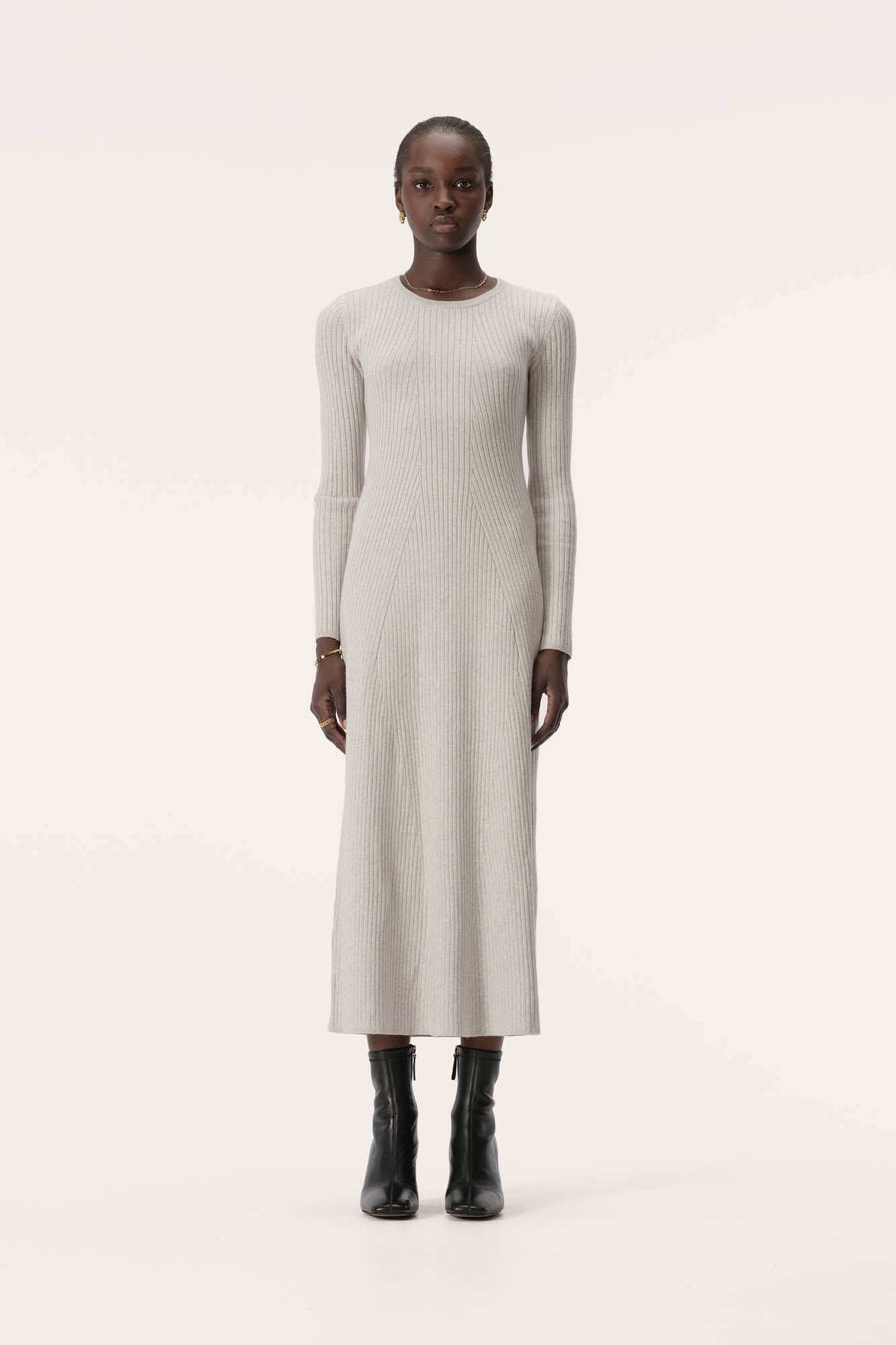 Elka Collective Ivory Linea Knit Dress