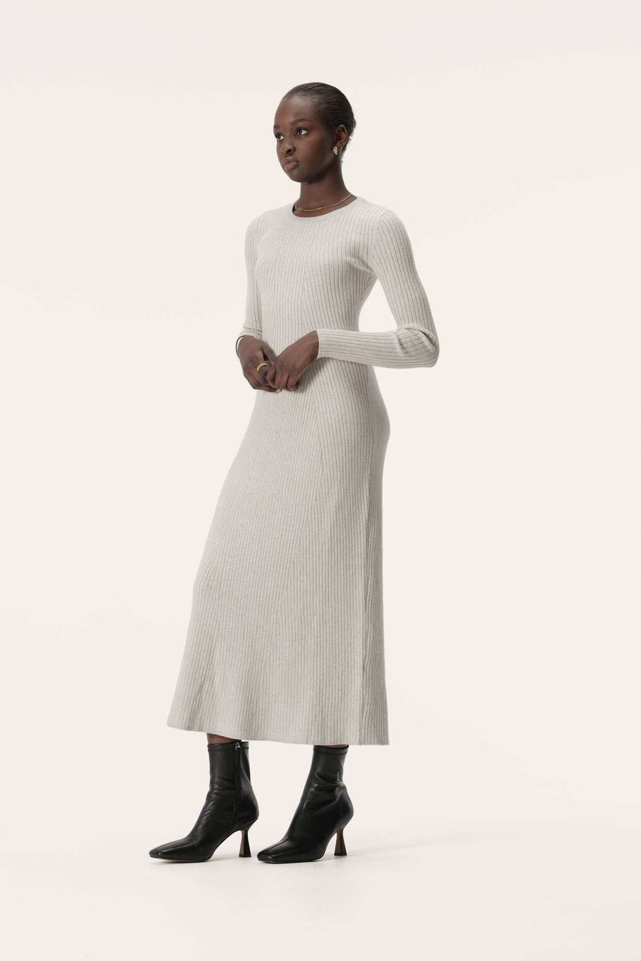 Elka Collective Ivory Linea Knit Dress