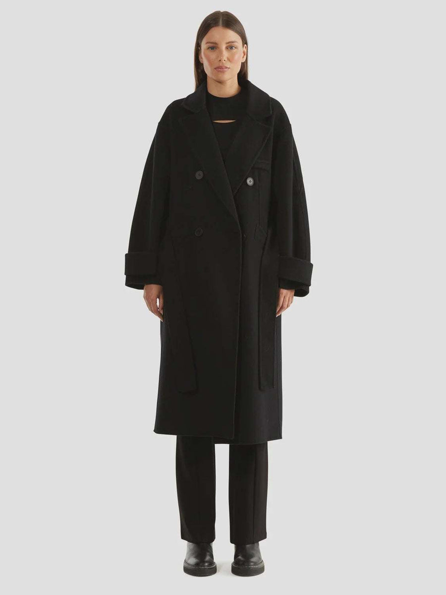 Ena Pelly Cecilia Wool Coat Black