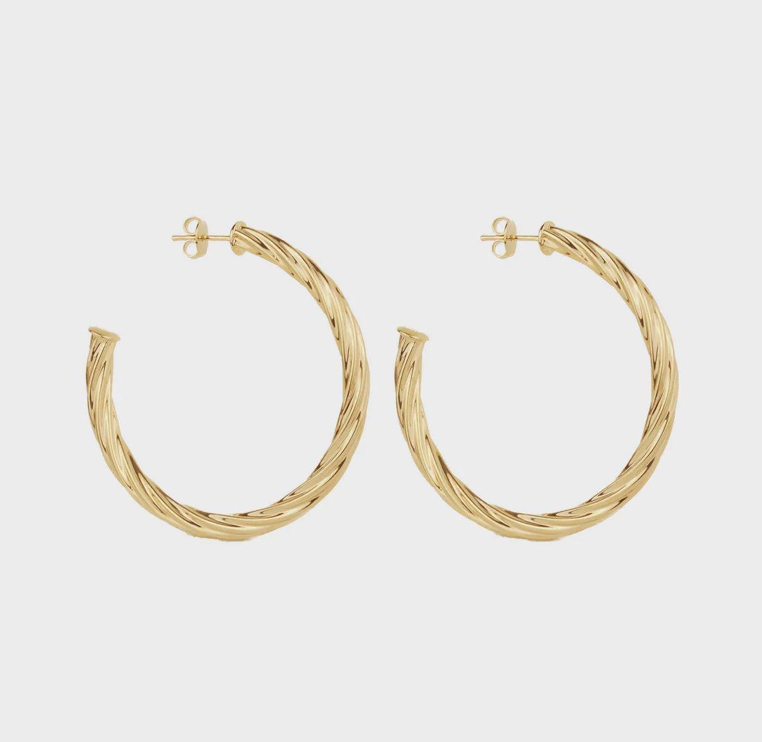 Misuzi Fay Hoop Gold Vermeil