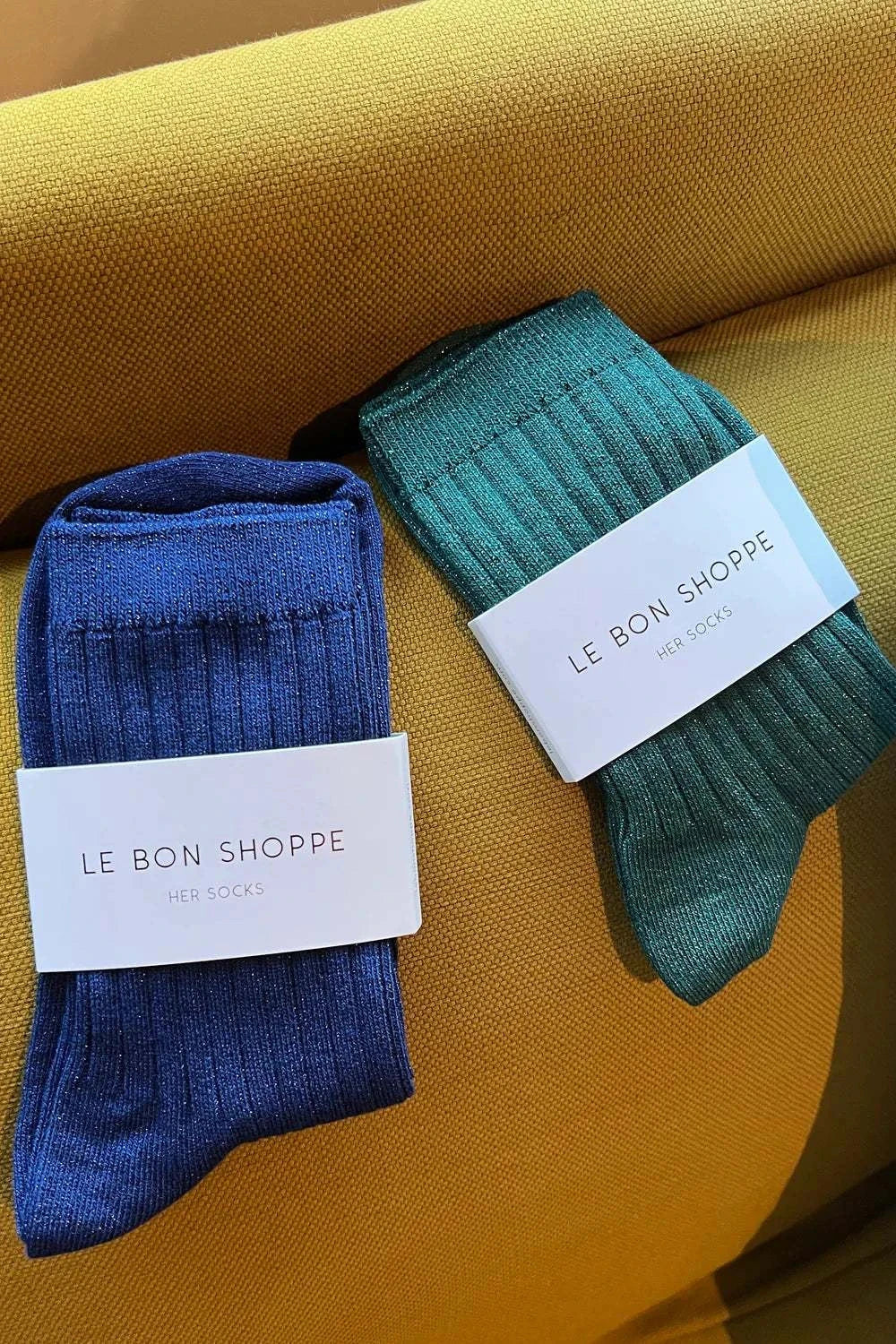 Le Bon Shoppe Her Socks Saphire Glitter