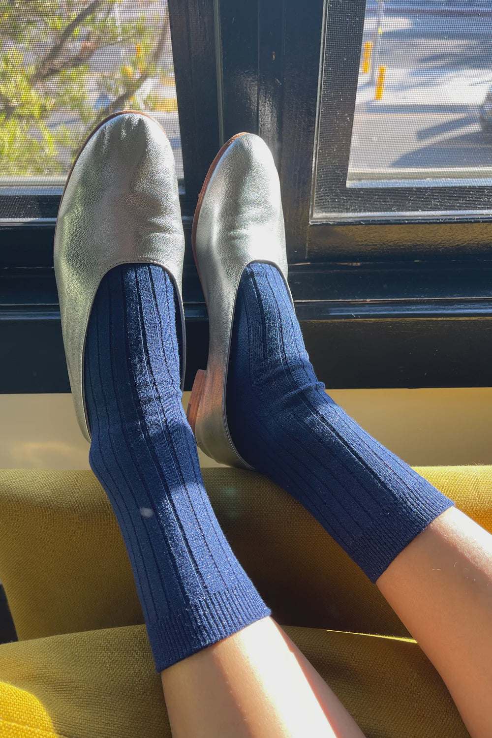 Le Bon Shoppe Her Socks Saphire Glitter