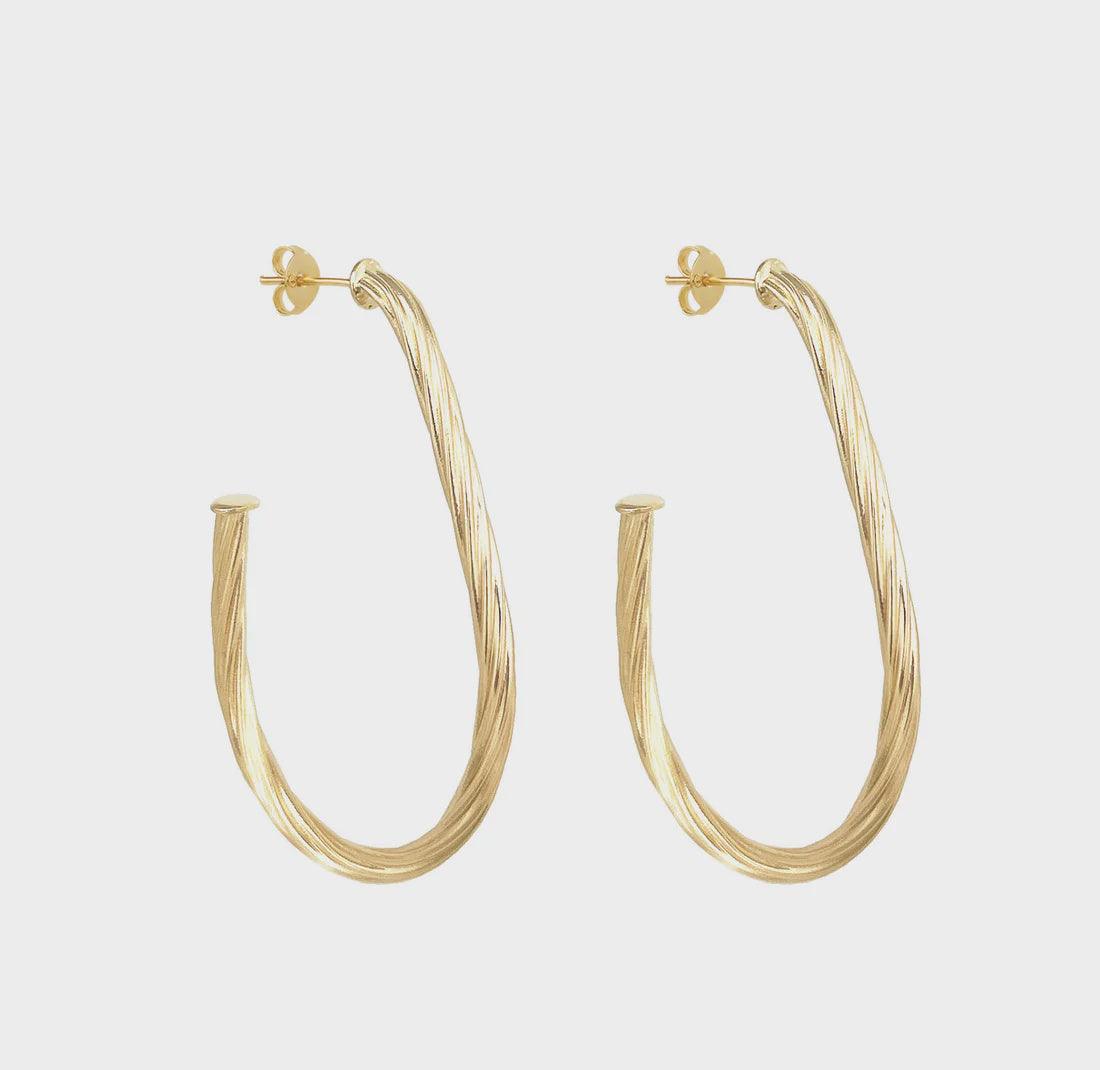 Misuzi Keely Hoops Gold Vermeil