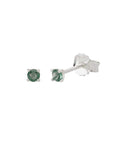 Murkani 3mm Studs Green Quartz Sterling Silver