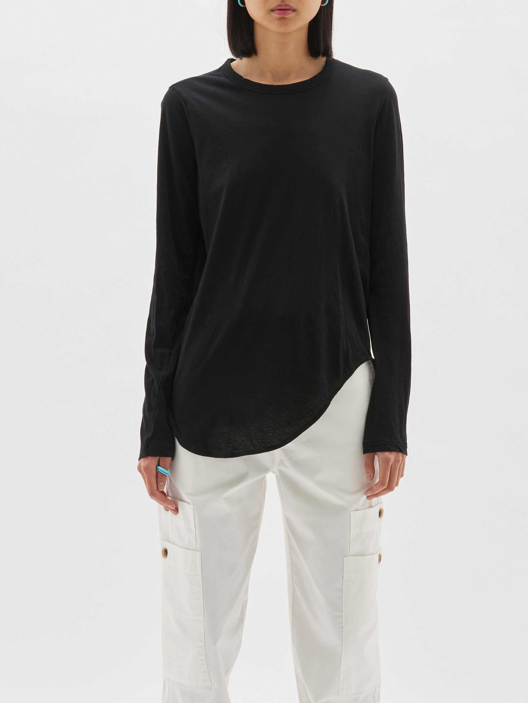 Bassike Regular Scoop Hem Long Sleeve 