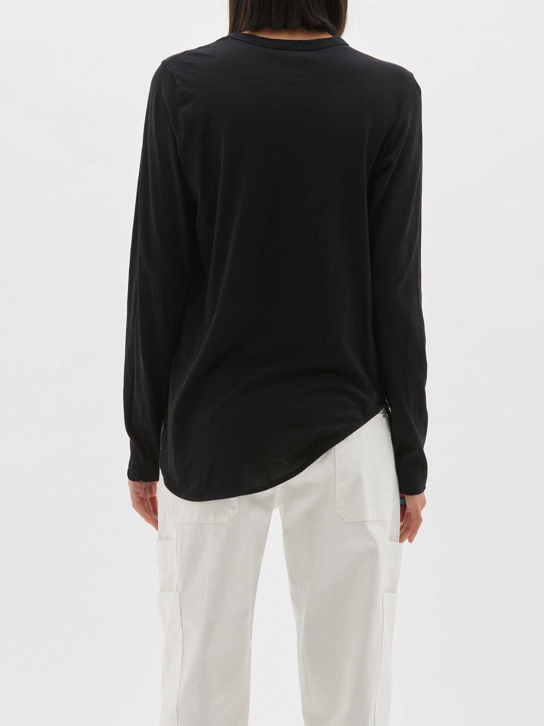 Bassike Regular Scoop Hem Long Sleeve 