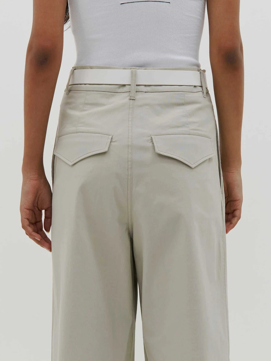 Bassike Relaxed Pleat Front Pant Agate Grey