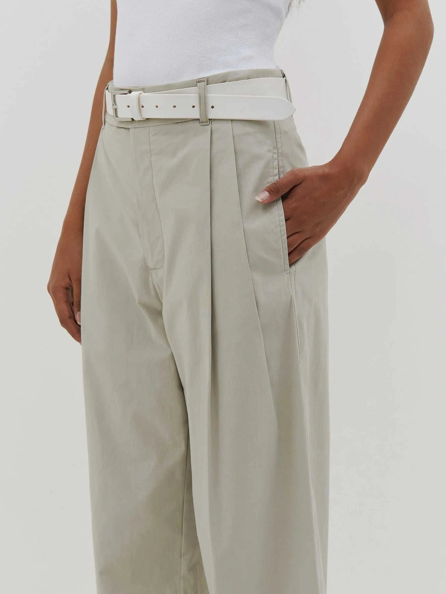 Bassike Relaxed Pleat Front Pant Agate Grey