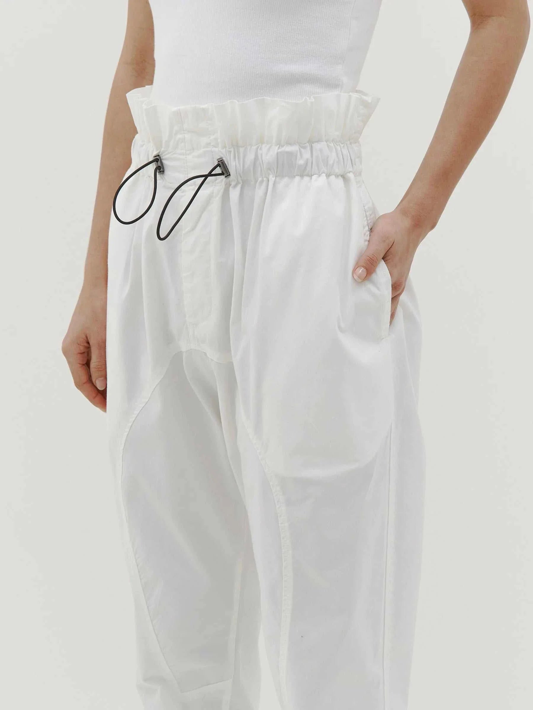 Bassike Athletic Paperbag Pant Natural