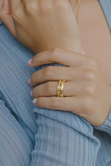 Wildthings Goldstripe Bamboo Ring Gold